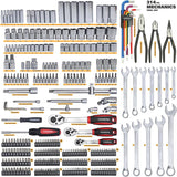 314-Piece Mechanics Tool Set and Socket Set, Professional Metric Set