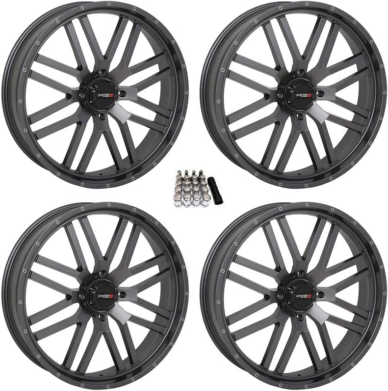System 3 ST-3 Gunmetal UTV Wheels 22" RZR 1000 XP/Ranger XP 900/1000