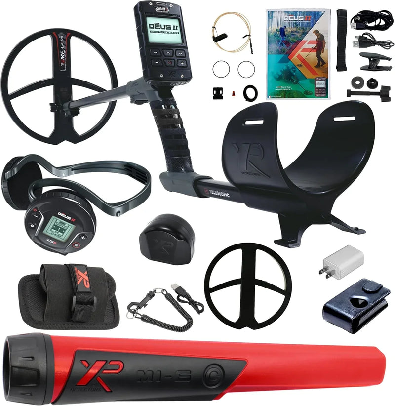 Fast Multi Frequency Metal Detector with 11'' FMF Search Coil and MI-6 Pinpointer, Black R84