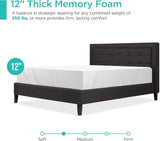 12 inches, green tea carbon fiber 12 inches, green tea carbon fiber cooling gel memory foam mattress, free of glass fibers, three-layer structure, good breathability - complete type, medium softness
