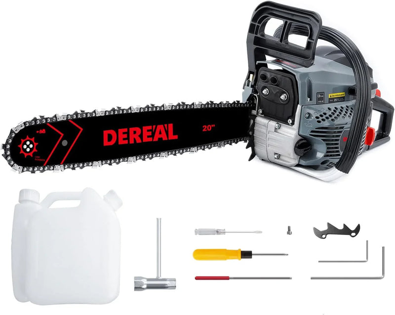 20 Inch 62CC Gas Powered Chainsaw 3.4HP 2 Stroke Engine Gas Power Chain Saw for Cutting Wood Outdoor Garden Farm Home Z8895