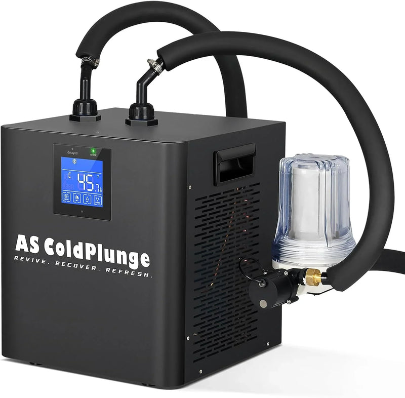 Ice Bath Water Chiller for Cold Plunge Tubs, 1/3 HP Upgraded Ice Bath Chiller with External Filter Water Pump, Ideal for Cold Plunge Recovery Ice Bath Tubs Home Use 110V Cooling Chiller O8656