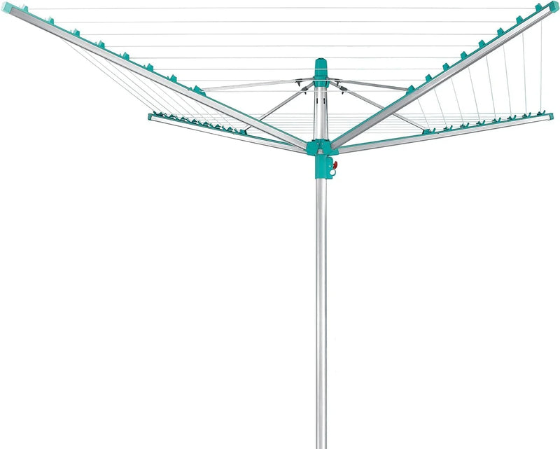 Simple drying machine, extendable by 50 meters to maintain cleanliness, made of fully rust-free aluminum material, with a shaft diameter of 3.28 meters and a maximum length of 2.03 meters. It has a pull-out rotating clothes drying Q4348