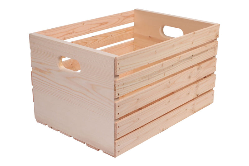 Solid Pine Wood Storage Crate, 20-in R7301