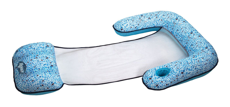 Aqua Inflatable 3-in-1 Luxury Travel Pool Float/Lounger, Blue, 57 x 36-in Z777