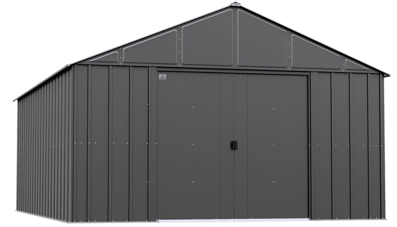 Classic 12x17-ft Charcoal Corrosion-Resistant Metal Shed Y8996