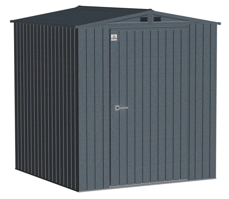 Elite Steel Storage Shed with Pent Roof, Anthracite, 6-ft x 6-ft N730