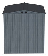 Elite Steel Storage Shed with Pent Roof, Anthracite, 6-ft x 6-ft