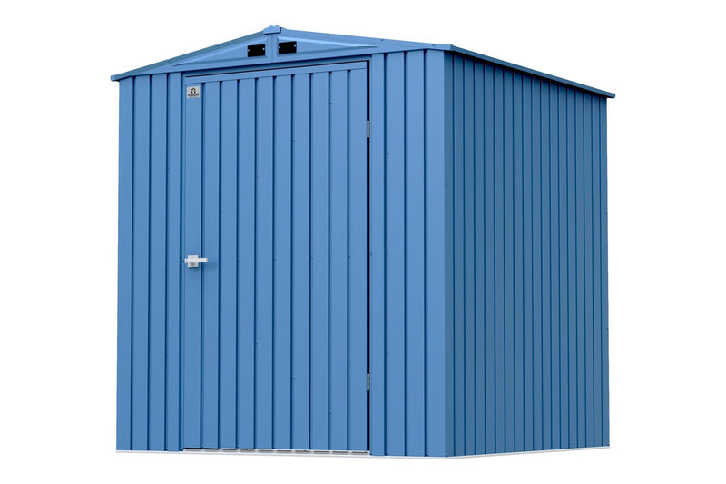 Steel Storage Shed with Pent Roof, Blue Grey, 6-ft x 6-ft Z4635