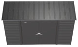 Select Galvanized Steel Storage Shed, Charcoal, 10-ft x 4-ft