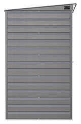 Select Galvanized Steel Storage Shed, Charcoal, 10-ft x 4-ft