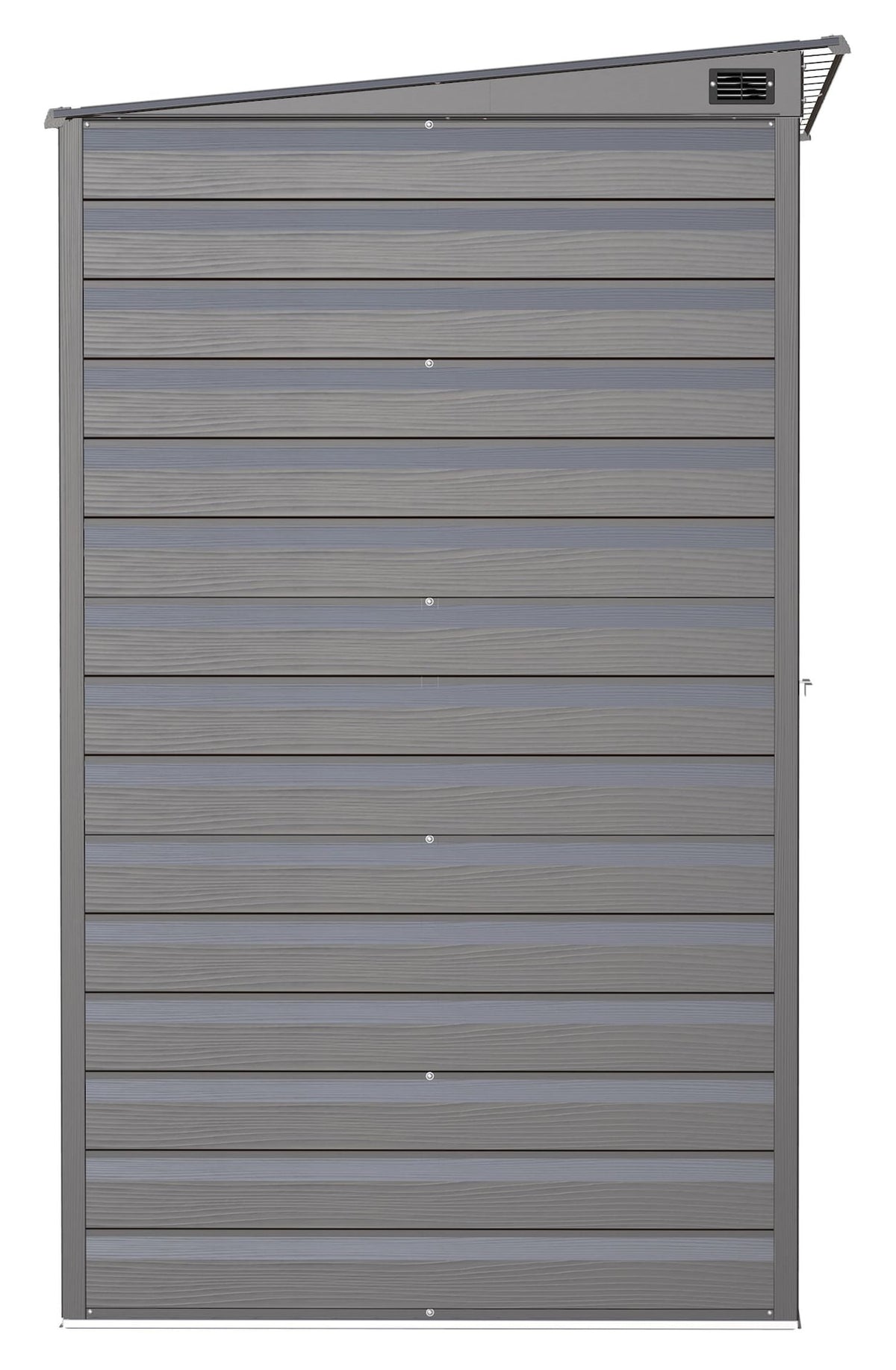 Select Galvanized Steel Storage Shed, Charcoal, 10-ft x 4-ft