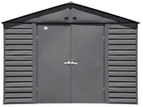 Select Galvanized Steel Storage Shed, Charcoal, 10-ft x 8-ft