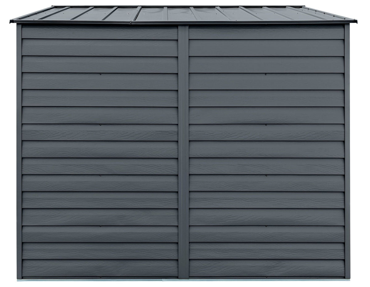 Select Galvanized Steel Storage Shed, Charcoal, 10-ft x 8-ft