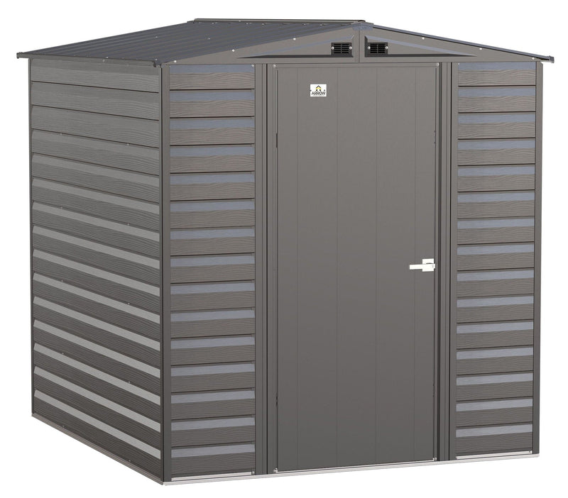 Select Galvanized Steel Storage Shed, Charcoal, 6-ft x 7-ft N1595