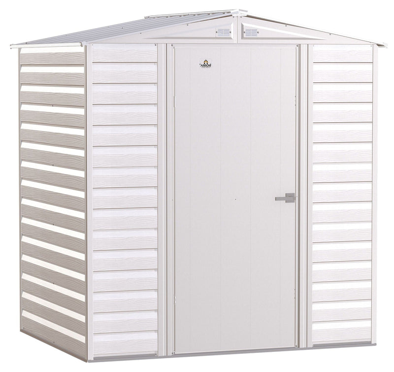 Select Galvanized Steel Storage Shed, Flute Grey, 6-ft x 5-ft Y1850