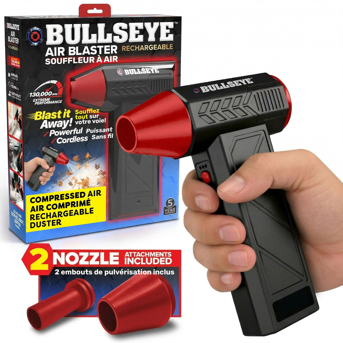 Bullseye Air Blaster 7.4V Rechargeable Handheld Blower