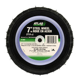 Steel Mower Wheel with Ball Bearings, 7-in
