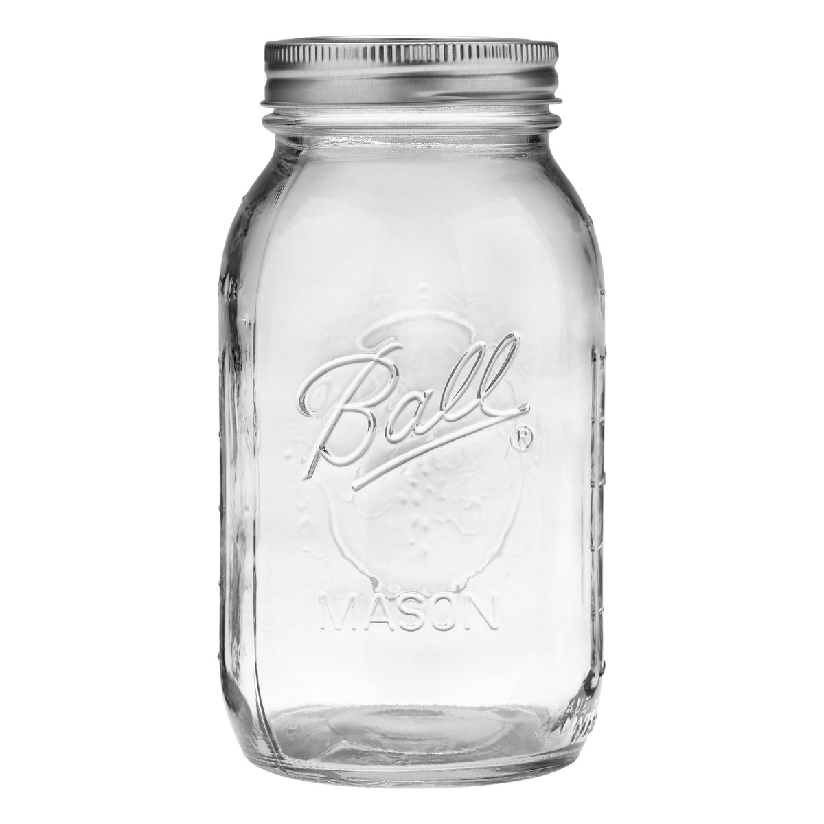 Regular Mouth Quart Glass Mason Jar, 32-oz/946-mL, 8-pk
