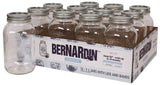 Regular Mouth Glass Mason Jars with Lids and Bands, 1 L, 12 Count