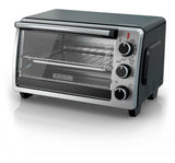 Toaster Oven with 4 Functions, Stainless Steel, 6-Slices