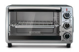 Toaster Oven with 4 Functions, Stainless Steel, 6-Slices