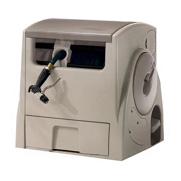 Powerwind Auto Power Rewind Hose Reel, Light Taupe D3265