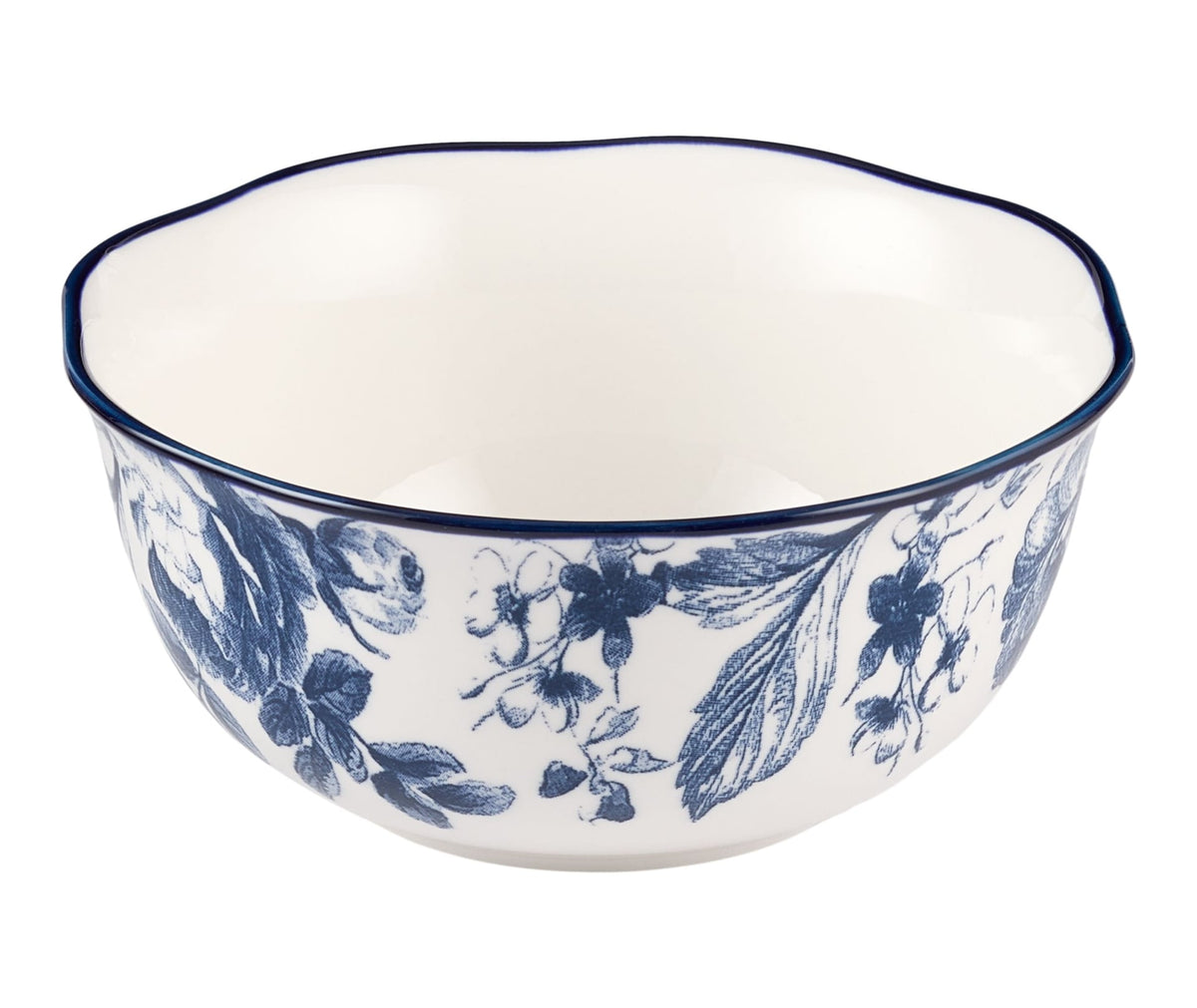 Augusta Stoneware All Purpose Bowl, 1-pc, White/Blue Floral