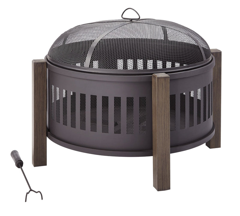 Campobello Round Wood Burning Outdoor Fire Bowl/Fire Pit, 31 x 24-in Z6629