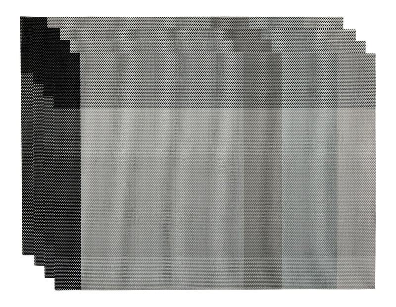 Grey Check Textilene Placemat, 13-in x 18-in, 4-pk A3792