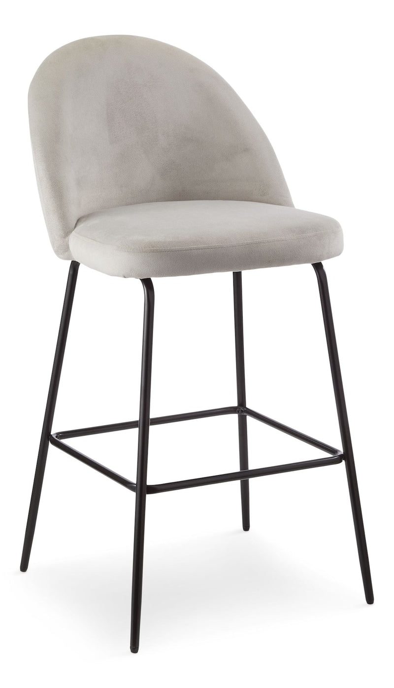 Koen Bar Elegant Counter Stool with Footrest, Grey Z5006