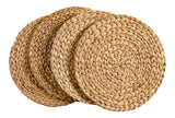 Natural Round Paper Placemat/Charger, Beige, 4-pk
