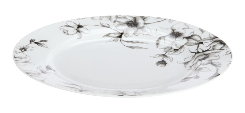 Wild Rose Dinner Plate, 1-pc, White, Dishwasher & Microwave-Safe H6181