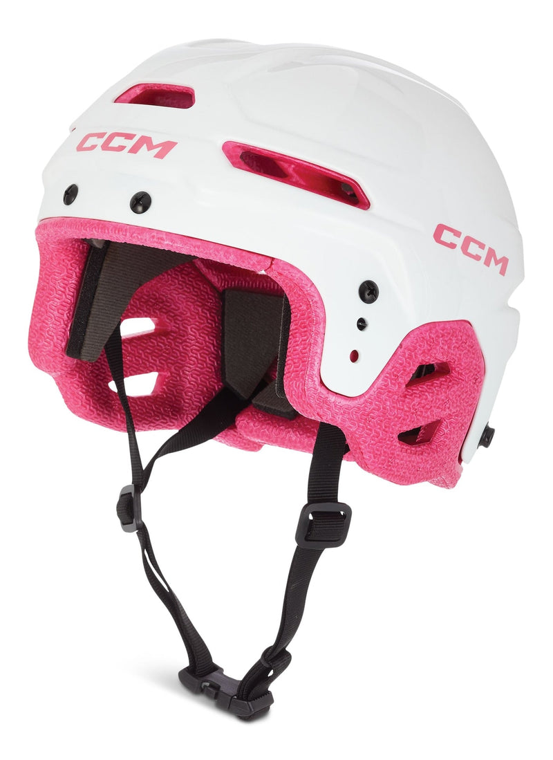Multi-Sport Hockey Helmet, Youth, White/Pink S8733
