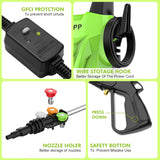 Electric high-pressure cleaning machine, foam sprayer, 4 quick-connect high-pressure nozzles, 2400 pounds/square inch 2.4 gallons/minute powerful cleaning machine, high-pressure cleaning equipment for