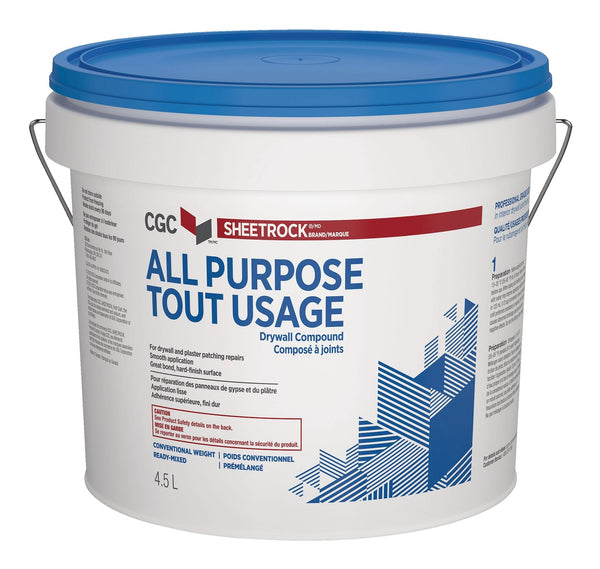 Sheetrock All-Purpose Ready-Mixed Drywall Compound, 4.5-L Pail J5884