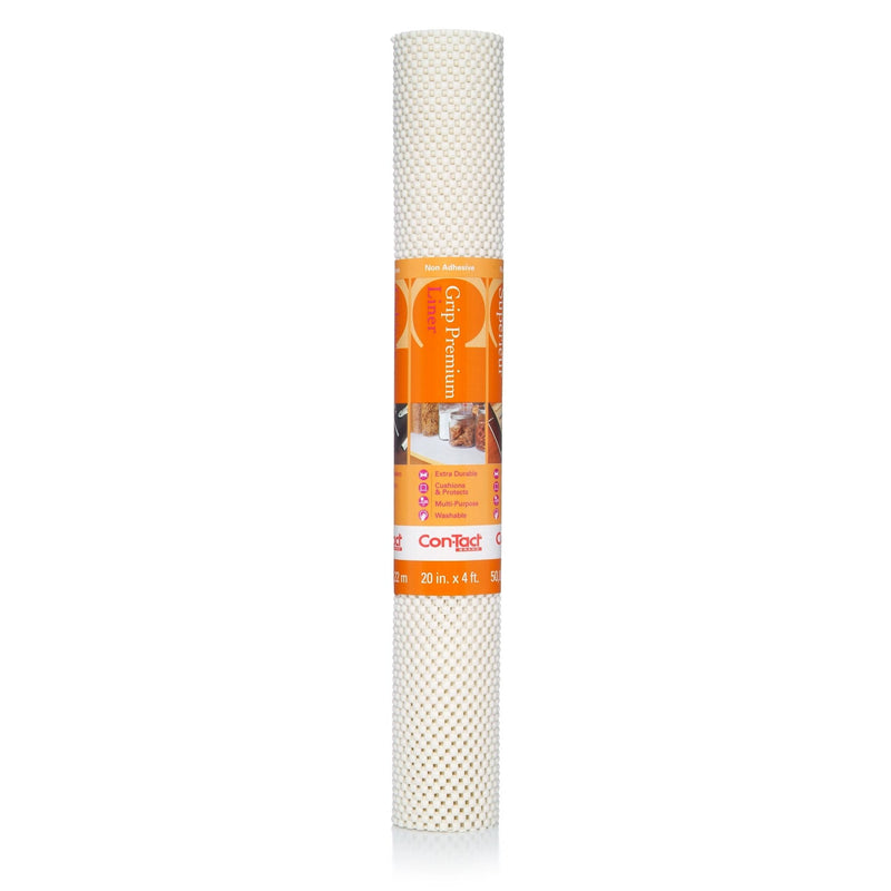 Con-Tact Grip Premium Non-Adhesive Cushioned Shelf/Drawer Liner, White, 20-in x 4-ft A6592