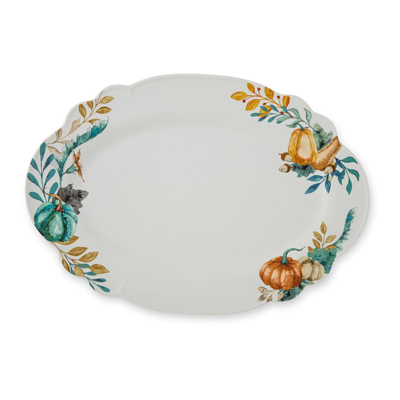 Dishwasher Safe Stoneware Harvest Oval Platter Q6525
