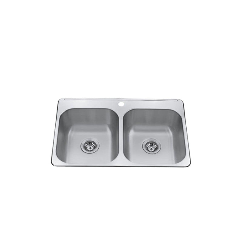 31x20x8-in Brushed Satin Stainless Steel Drop-in Sink U7180