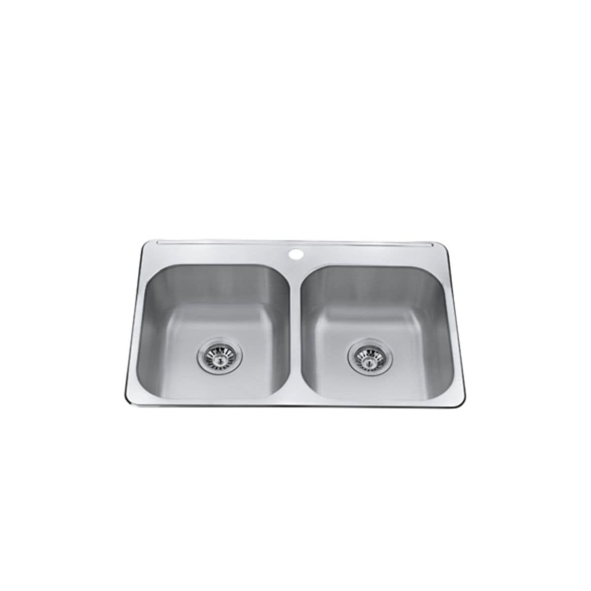 31x20x8-in Brushed Satin Stainless Steel Drop-in Sink