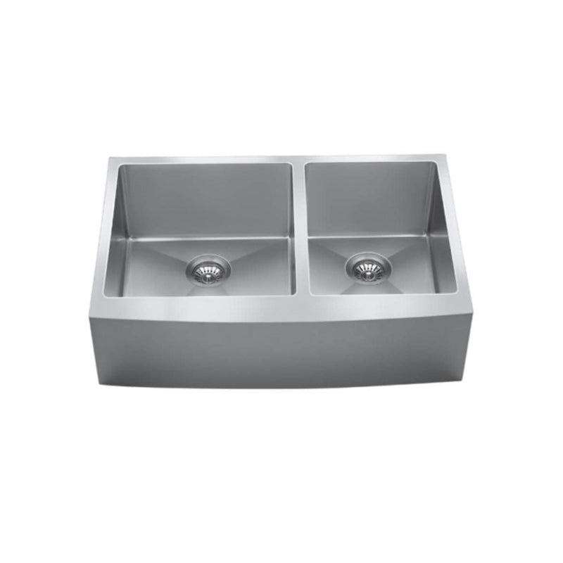 Type 304 Stainless Steel Front Double Bowl Sink V6138