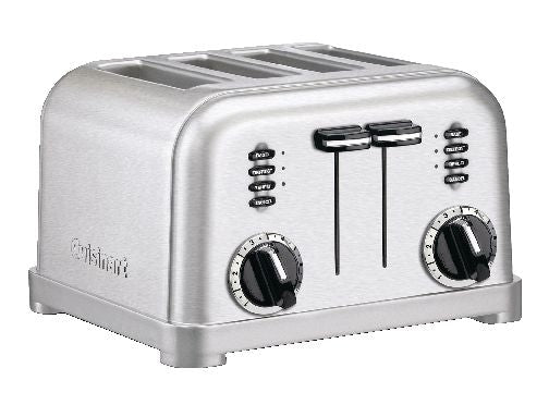 Metal Classic Toaster with 6 Settings, Stainless Steel, 4-Slices Q4177