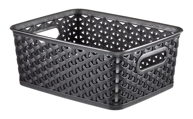 My Style Woven Storage Basket, Small, Black H346