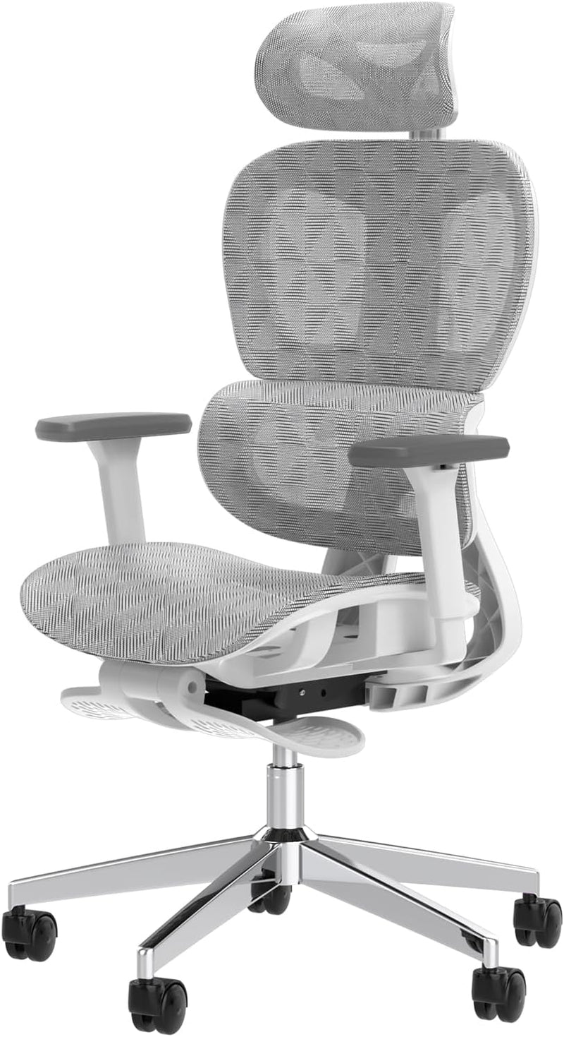 Ergo3D Ergonomic Office Chair -- High Back Mesh Desk Chair with 3D Adjustable Armrests, Wheels, for Home and Office (Black) S4344
