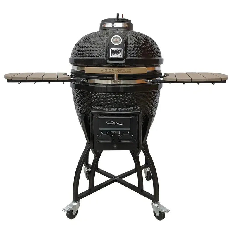 Grills 22 in. Kamado Pro Ceramic Charcoal Grill with Grill Cover E9051