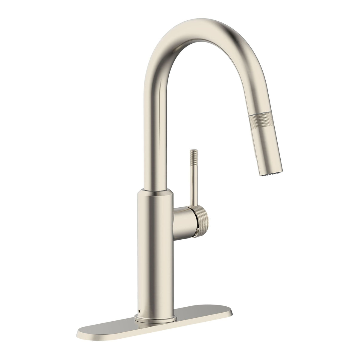 Colby 1-Handle Pull-Down Kitchen Faucet with Knurled Accents, Stainless Steel