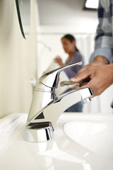 Renovate Single Handle Bathroom Sink Faucet, 4-in Centerset, Chrome