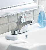 Renovate Single Handle Bathroom Sink Faucet, 4-in Centerset, Chrome