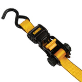 DXBC15006X 1,500-lb Ratchet Tie-Down, with Storage Bag, 1-in x 10-ft, 6-pk, Yellow