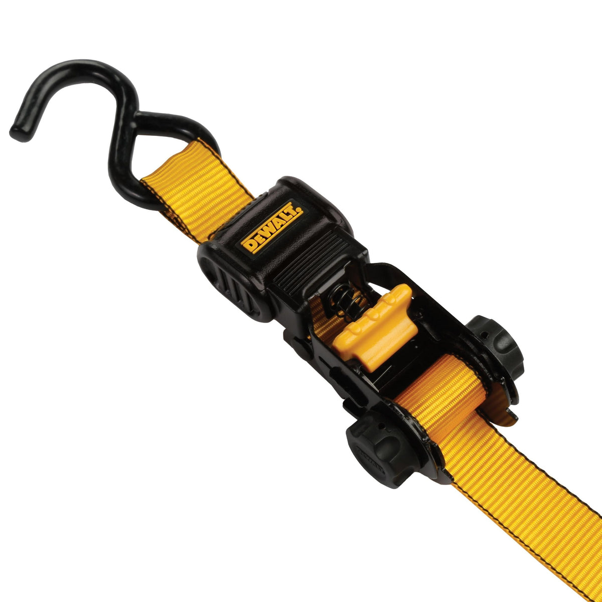 DXBC15006X 1,500-lb Ratchet Tie-Down, with Storage Bag, 1-in x 10-ft, 6-pk, Yellow